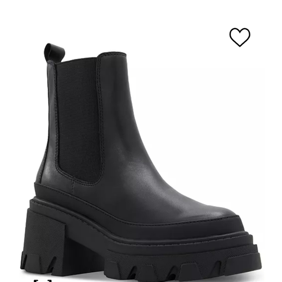 Aldo Talanariel Chelsea  Platform Boots Pull-on Black Women's 7.5 Bootie - Picture 3 of 12